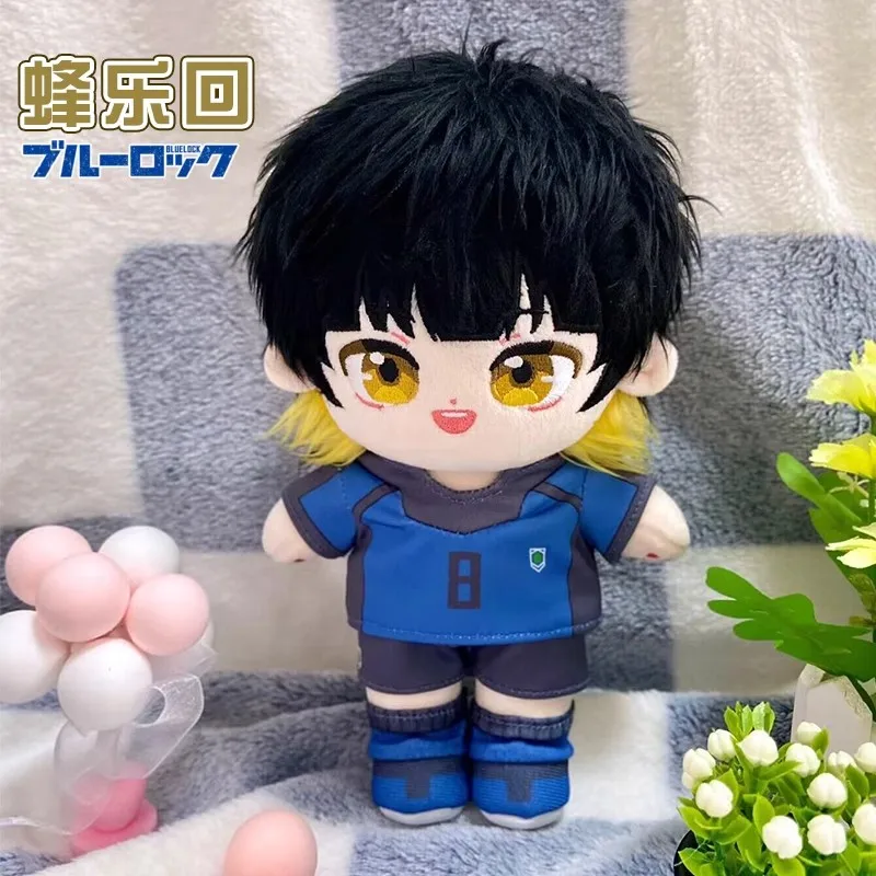 Anime Bachira Meguru Plush Doll 20cm BLUE LOCK Clothes Soft Stuffed Pillow Blue Lock Plush Dolls Toys Holiday Birthday Gift Kids