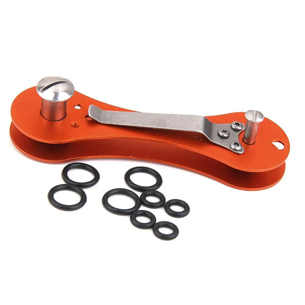 EDC Compact Key Holder Aluminum Key Organizer With Clip Keychain Ring Pocket Tool Outdoor Camping Equipment Travel Kit