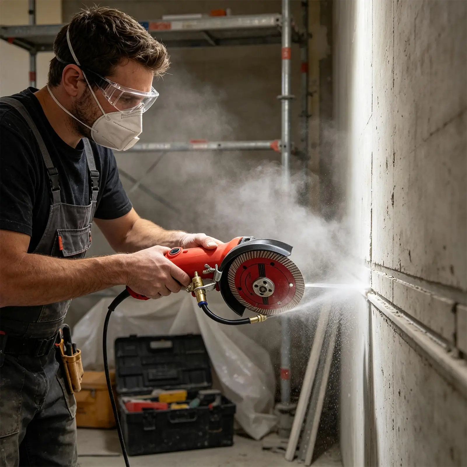 Dust Control Cutting Misting System With Universal Joint Water Nozzle Pipe Aluminum Spray System For Angle Grinder Sprinkler