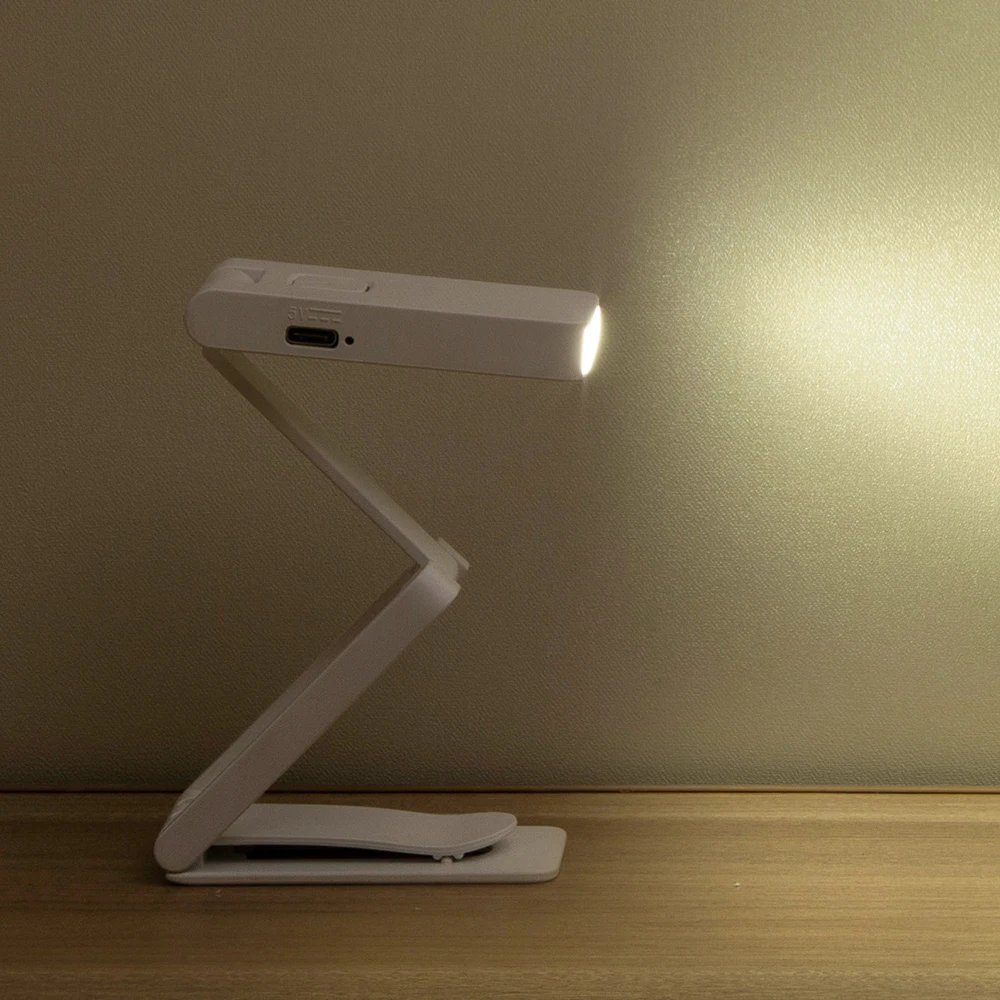 C5 LED Book Clip Lamp Reading Rechargeable Eye Protection Foldable Night Light 3 Brightness Dimmable Reading Light Room Decor