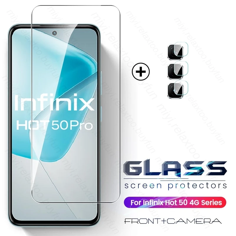 2To1 Camera Lens Screen Protector Case for Infinix Hot 50 Pro 50i 4G Protective Glass on Infini Hot50 5G Hot50Pro Hot50i 4G 2024