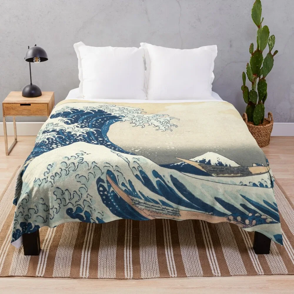 The Great Wave Off Kanagawa Throw Blanket Summer Beddings funny gift Blankets