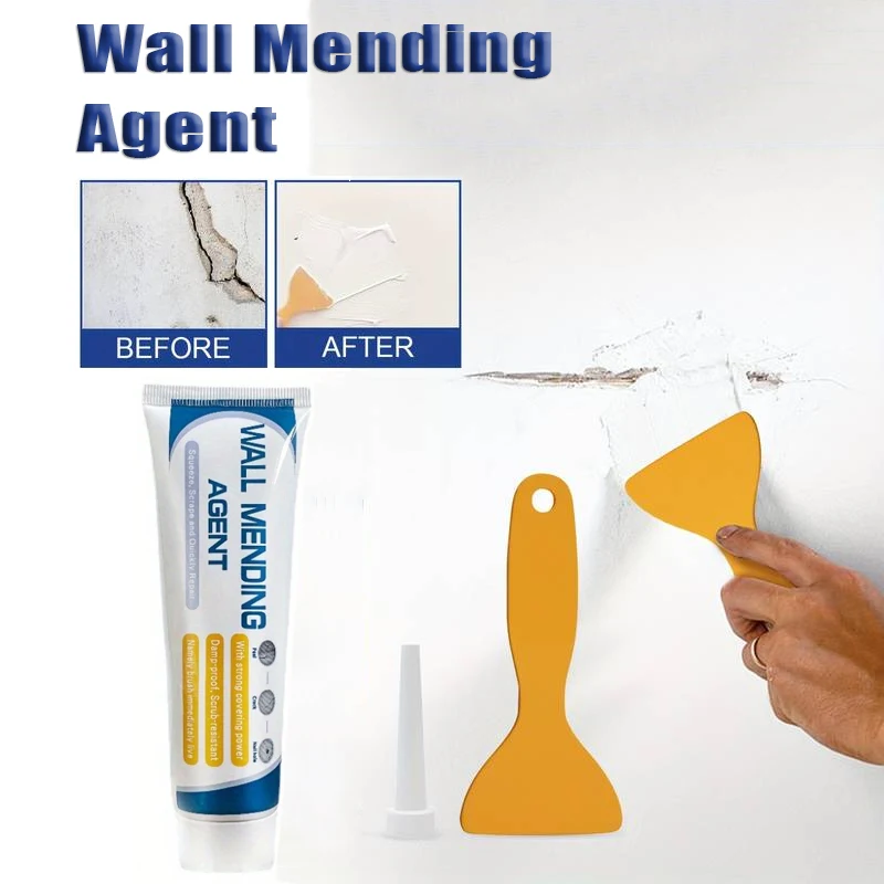 

Wall Mending Agent with Scraper Leak-Trapping Drywall Hole Peeling Gap Repair Paint Valid Mouldproof Quick-Drying Patch Restore