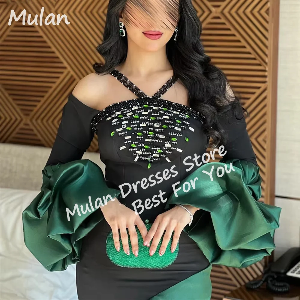 Customized Elegant Long Evening Dresses for Special Occasions Halter Beads Floor-Length Sweep Train Women Gala Party Dress 2026