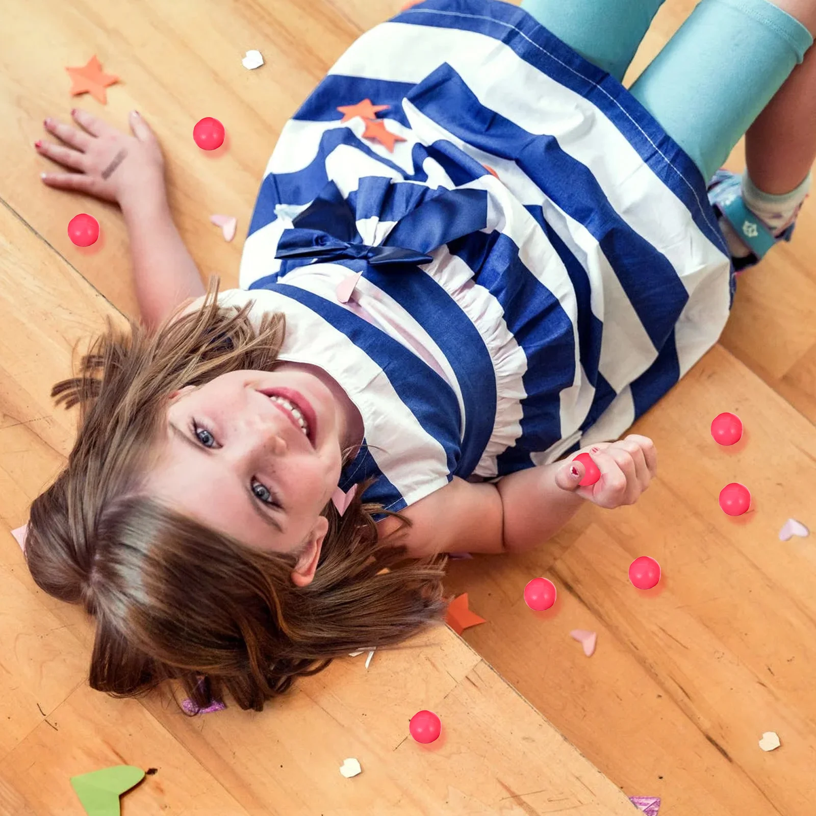 50 قطعة كرات بلاستيكية صغيرة للأطفال عد أرقام الرياضيات تعليم مشرق اللون الصلبة احتمالية كرة عشوائية زينة الحفلات #3