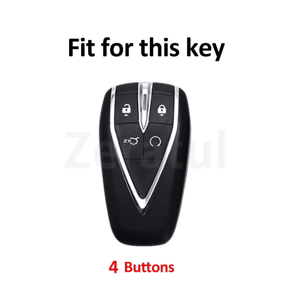4 Buttons TPU Leather Shell Fob Holder Accessories Car Remote Key Case Cover For Changan CS35Plus CS55Plus CS75Plus 2019 2020