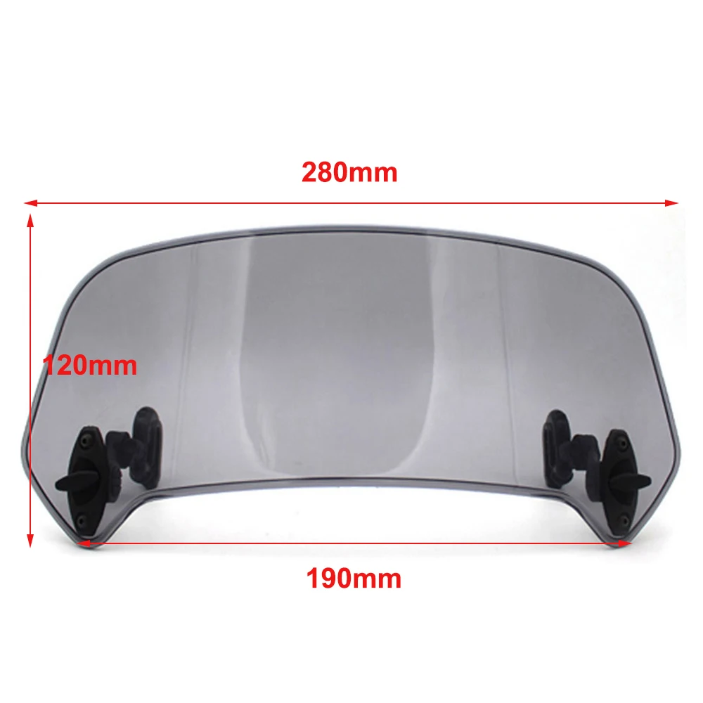 Motorcycle Universal Windshield Extension Adjustable Spoiler Clamp-On Windscreen Deflector For BMW Kawasaki Yamaha Honda Suzuki