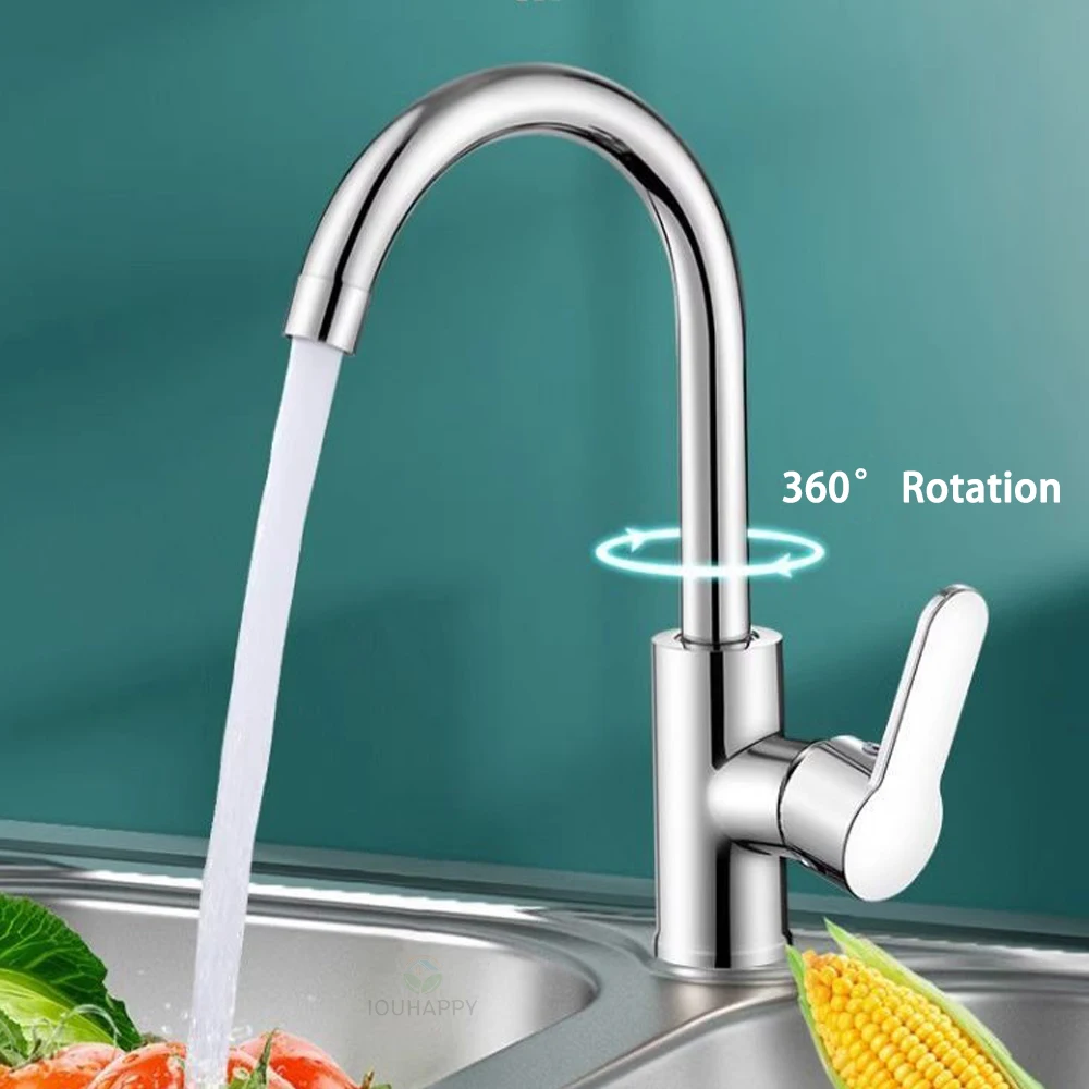 Stainless Steel Hot and Cold Kitchen Faucet Hot Cold Mixer Tap 360° Swivel Anti Splash Sink Faucet for Kitchen Bathroom Basin