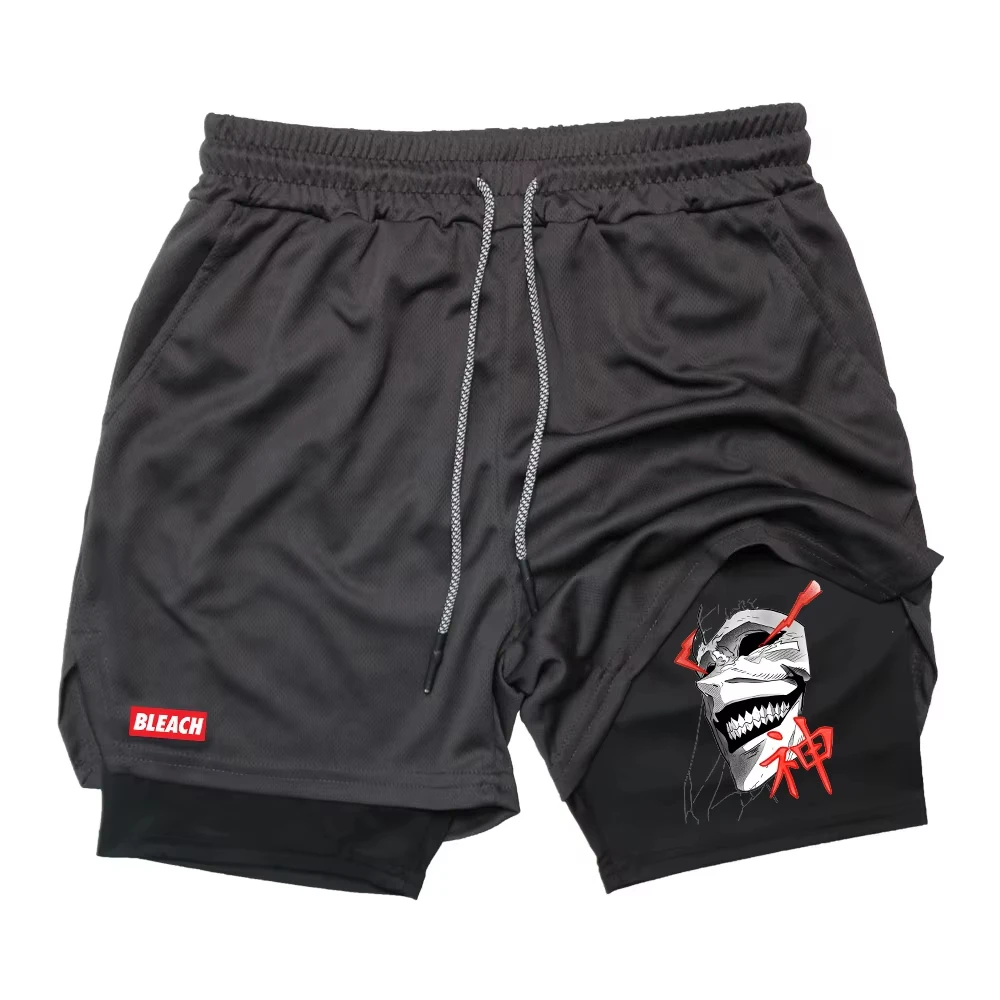 Men's Monster Print Multi-Pocket Shorts Fitness Casual Beach Sports Series Slimming Running Shorts RL0260