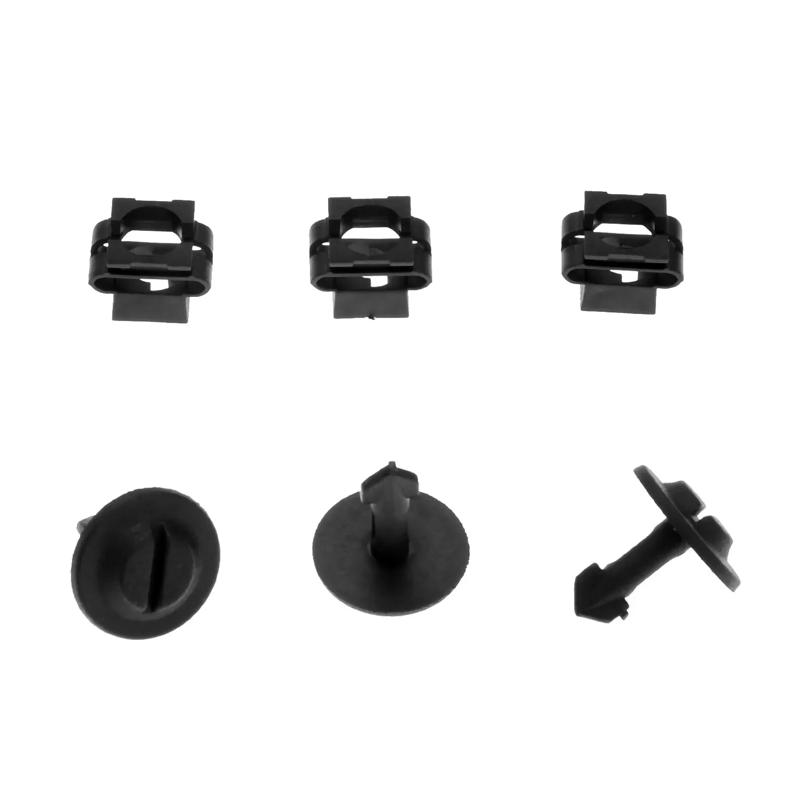 10sets Black Plastic Clips Fastener Under Engine Cover Undertray Fitting Clip Set for Audi A4 A6 Automobile Accessories Tool