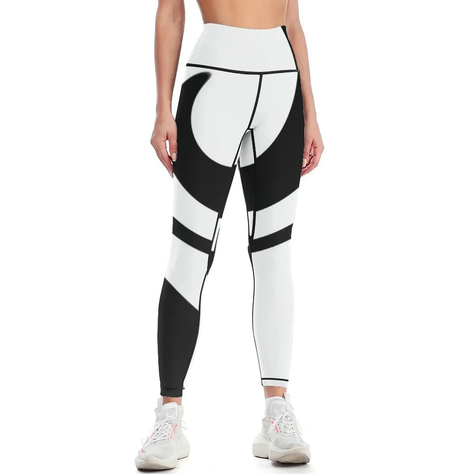 

abstract black and white spiral Leggings sports tennis for Sports pants woman Legging sport active wear Womens Leggings