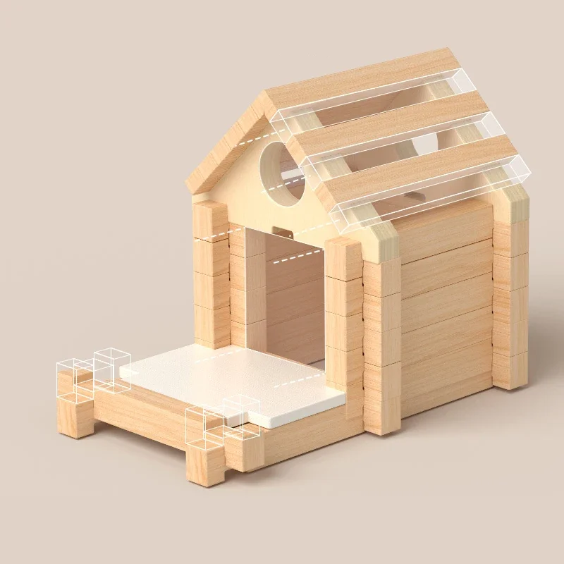 Zestaw Drewnianych Puzzle 3D DIY Labirynt Model do Składania Zabawki Edukacyjne dla Dzieci Dorosłych Prezent Gra Imprezowa