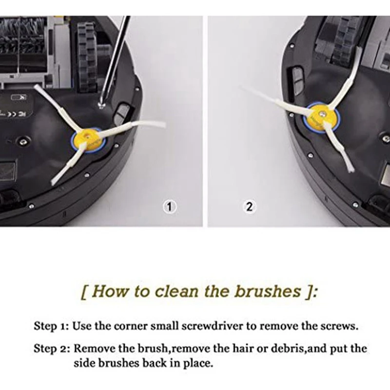 แปรงปัดด้านข้างอะไหล่สำหรับหุ่นยนต์ I-Roomba 500 600 700ชุดอะไหล่สำหรับเครื่องดูดฝุ่น Roomba