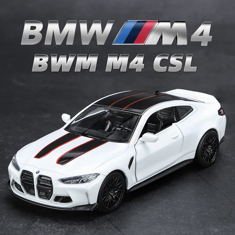 1:36 BMW M4 CSL G82 BMW M3 E30 Металлический Игрушечный Автомобиль Литые и игрушечные автомобили модель автомобиля для детей