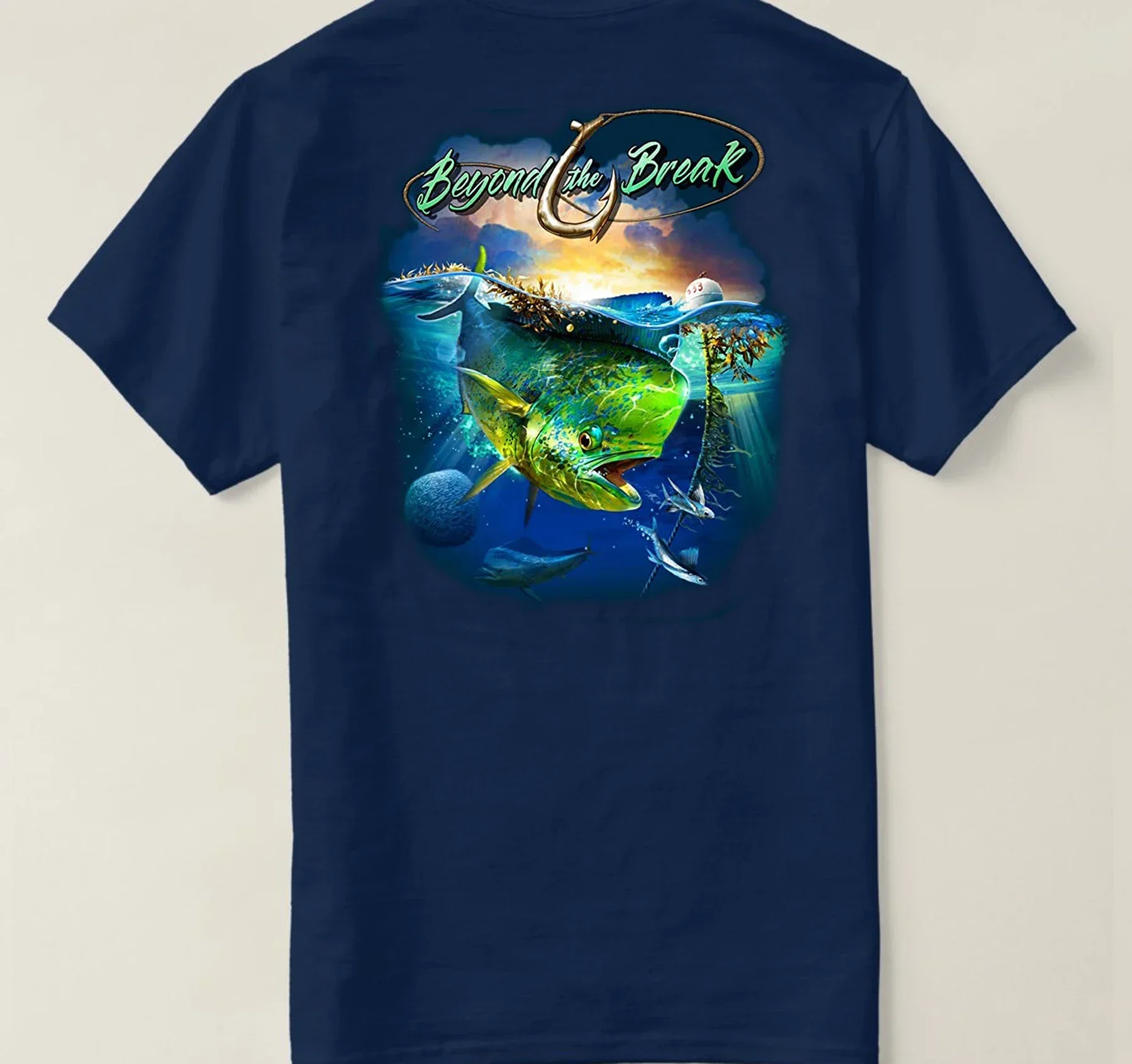 Unique Design Mahi-Mahi Dolphin Fish Fishing Angler Gift T-Shirt Summer Cotton Short Sleeve O-Neck Mens Casual T Shirt New S-3XL