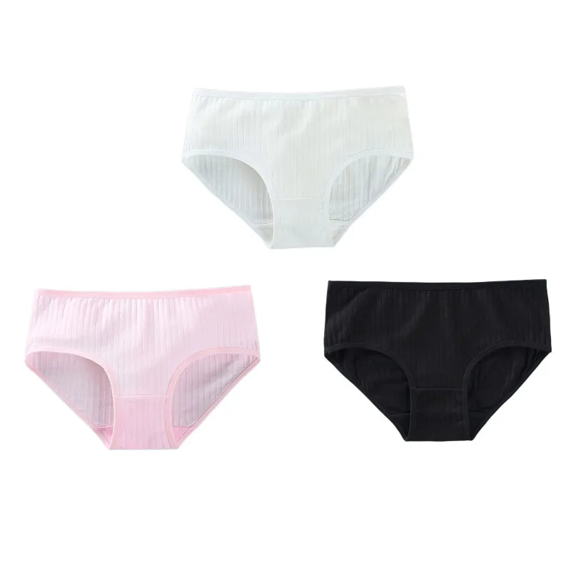 3Pc Children Underwear Cotton Panties Girl Teenager Thong Toddler Sport 8-15T