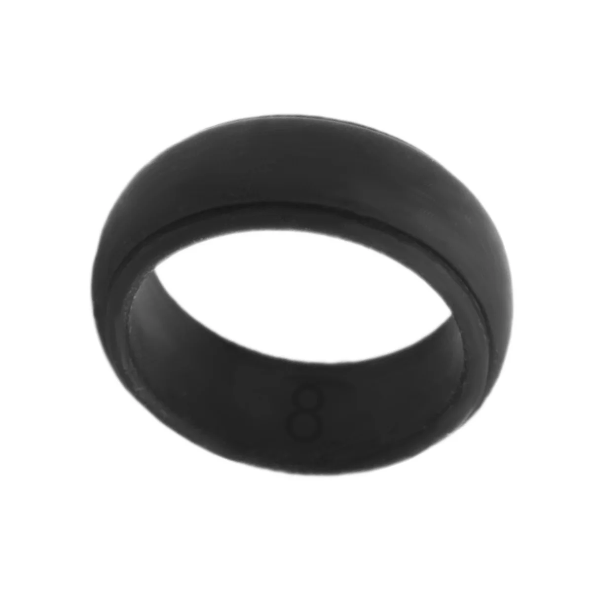 FZFZ 8mm 인기 블랙 남성 실리콘 쿨링 여성 고무 웨딩 반지 친환경 스포츠 반지 # 8