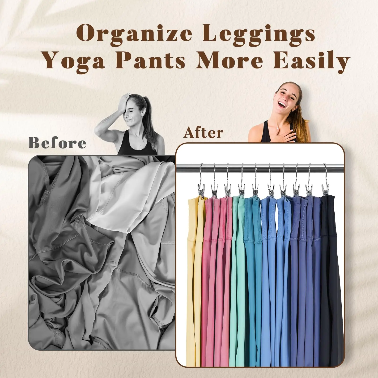Pant Hangers with Clips Leggings Hangers for Closet Shorts Hangers with Clips Clothes Hangers with Clips Skirt Hangers for Women