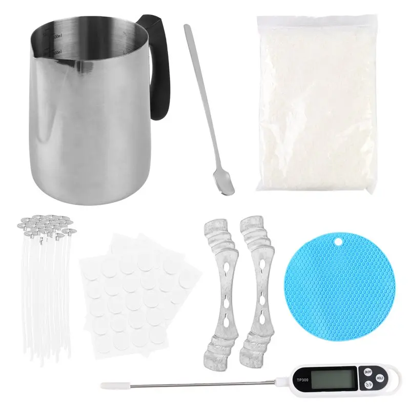 [NEW!A08R】 Candle Making Kit With Soy Wax& Pouring Pot- DIY Candle Making Supplies For Adults For Beginners, Candle Wicks Includ
