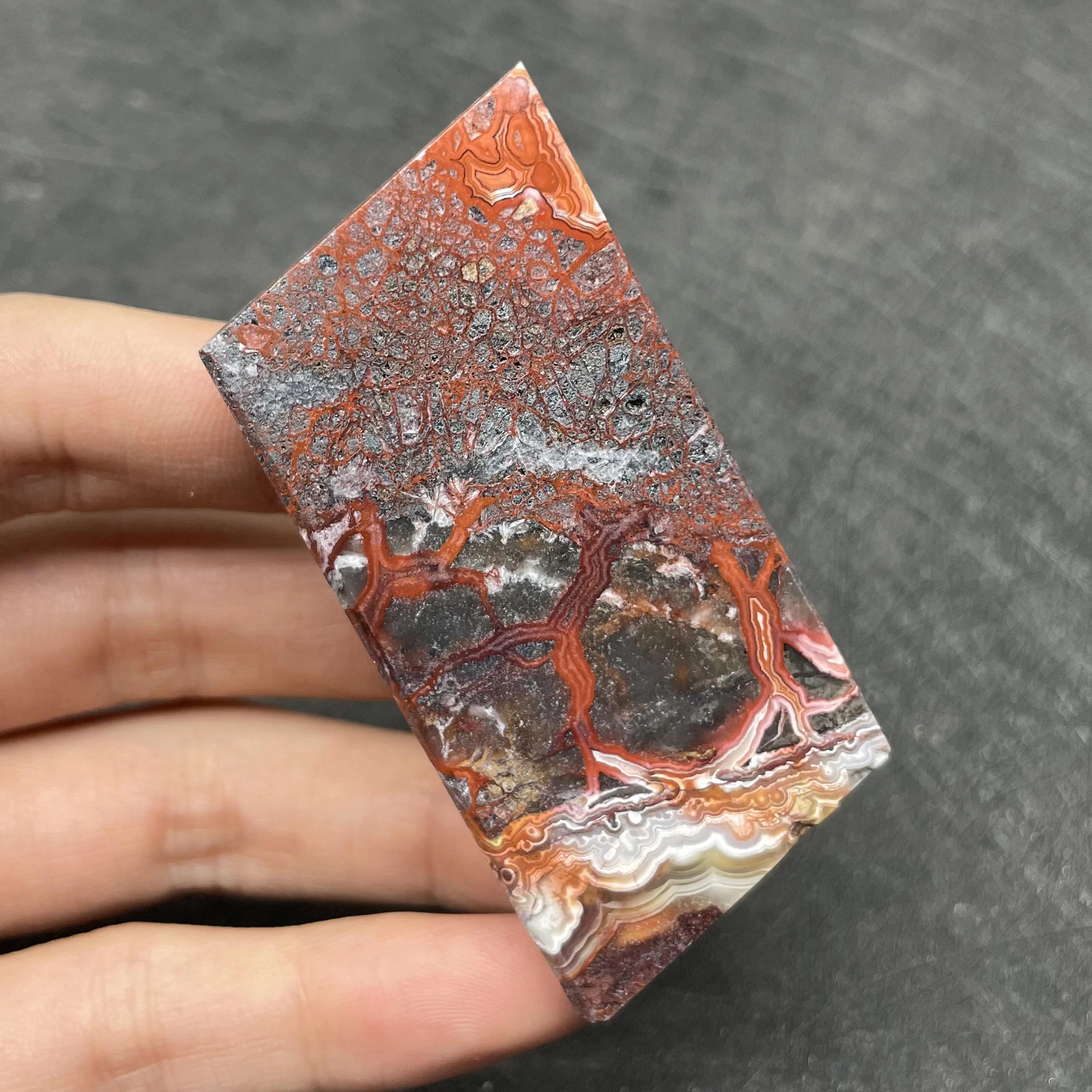 Natural Stone Mexico Red Agate Freeform Polished Crystal Decoration Rock Gift Reiki Healing