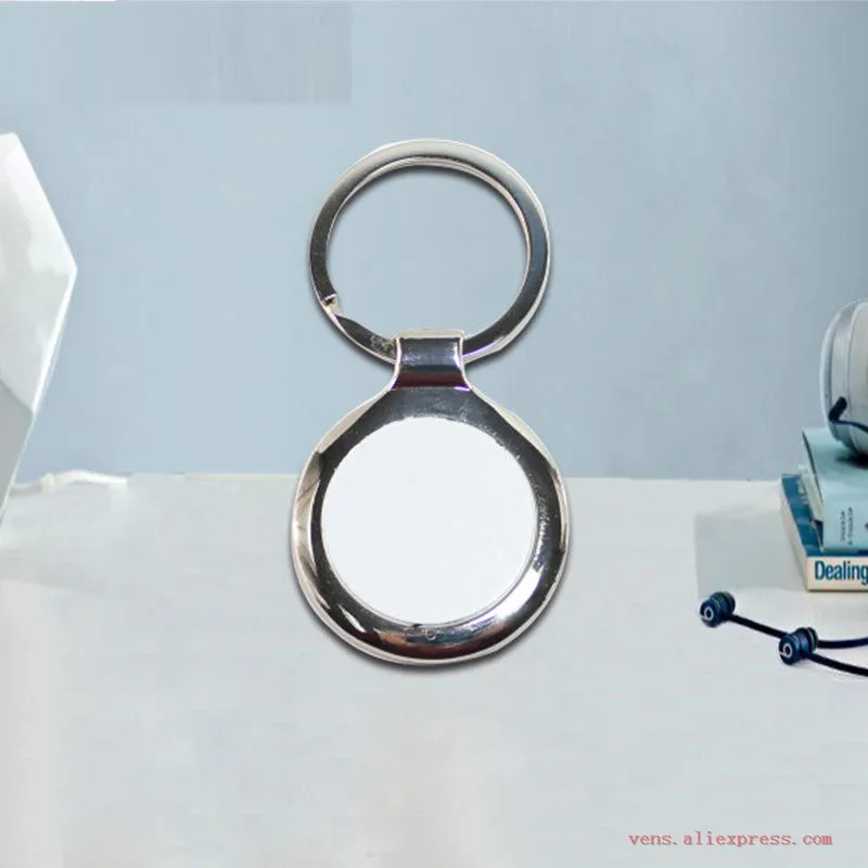 

sublimation blank metal keychains key ring blank diy materials 100pcs/lot wholesale factory price