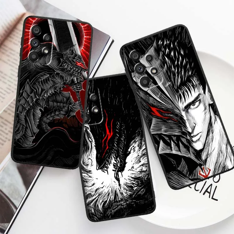 

Berserk Art Anime For Samsung A42 A41 A35 A34 A33 A32 A25 A24 A23 A21s A04 A03 Note 20 Ultra 5G Black Phone Case