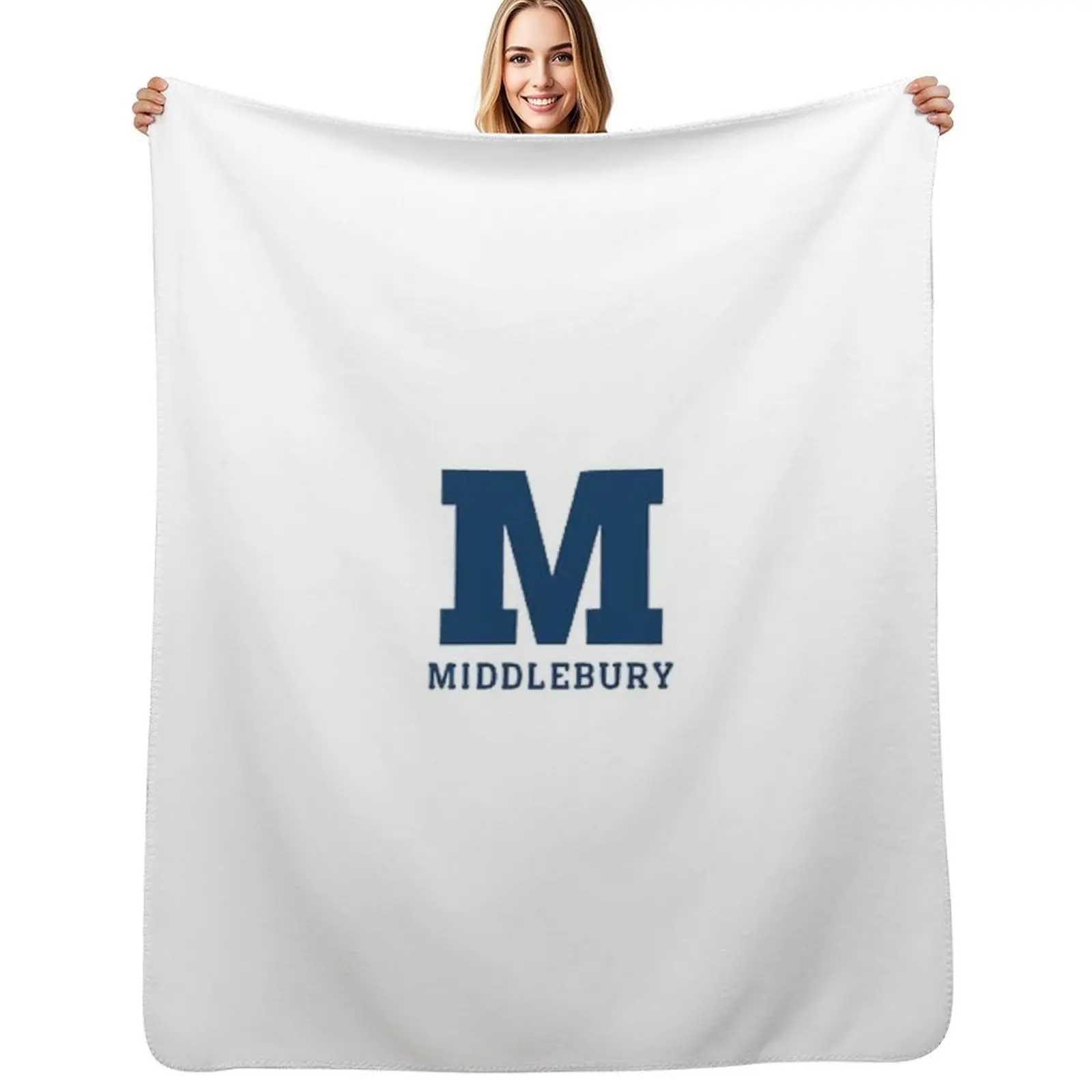 Middlebury College Throw Blanket Flannel Flannel Fabric Heavy Plush Thermals For Travel Large Blankets