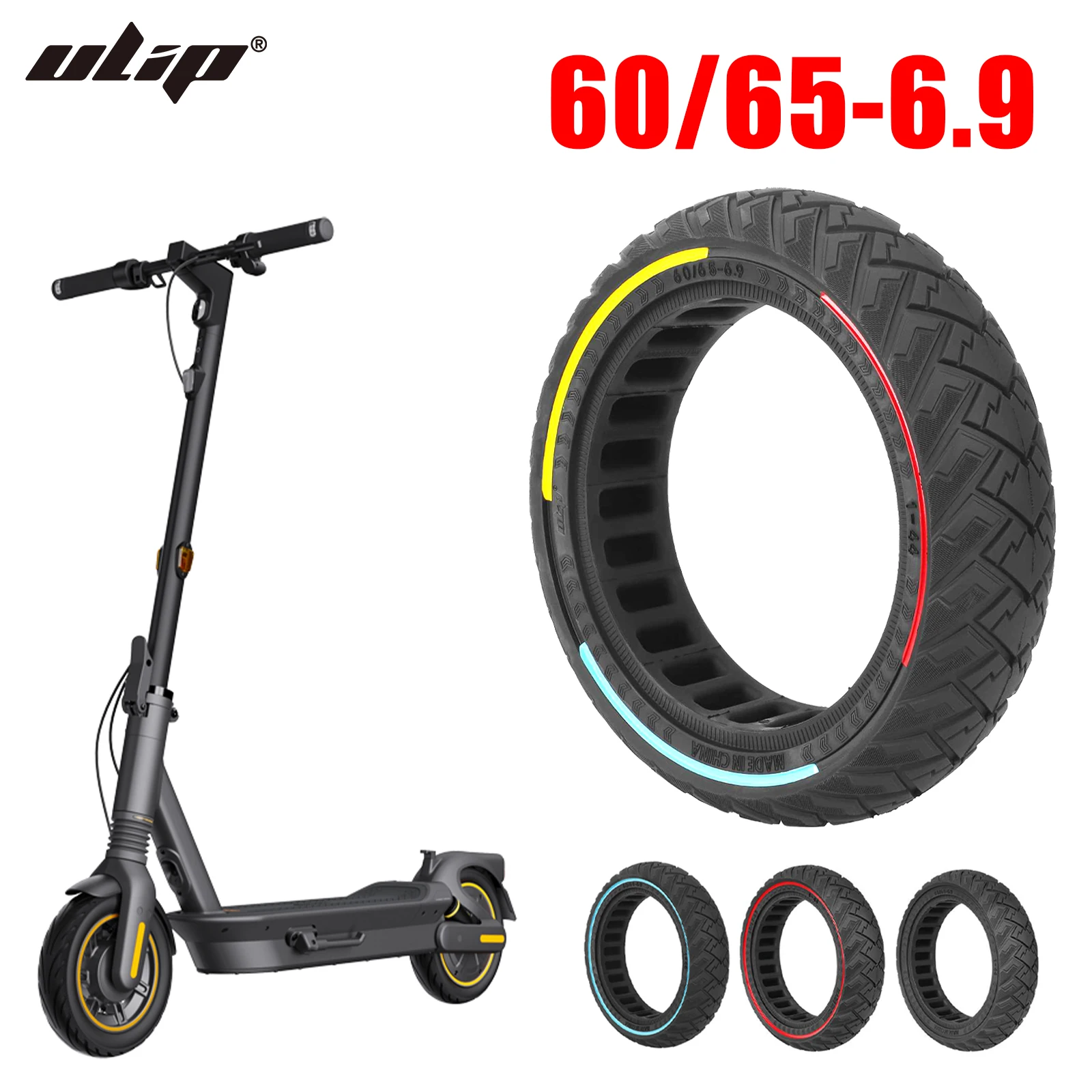 Ulip 60/65-6.9 Solid Tire 10 Inch Puncture resistant Tubeless Tyre Replacement parts For Ninebot Max G2 and G65 Electric Scooter