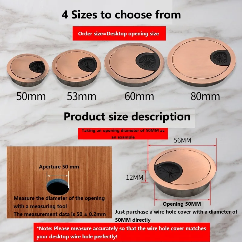 Office Desk Cable Hole Cover Perforated Desktop Cover Hole Decoration Computer Desk Hole