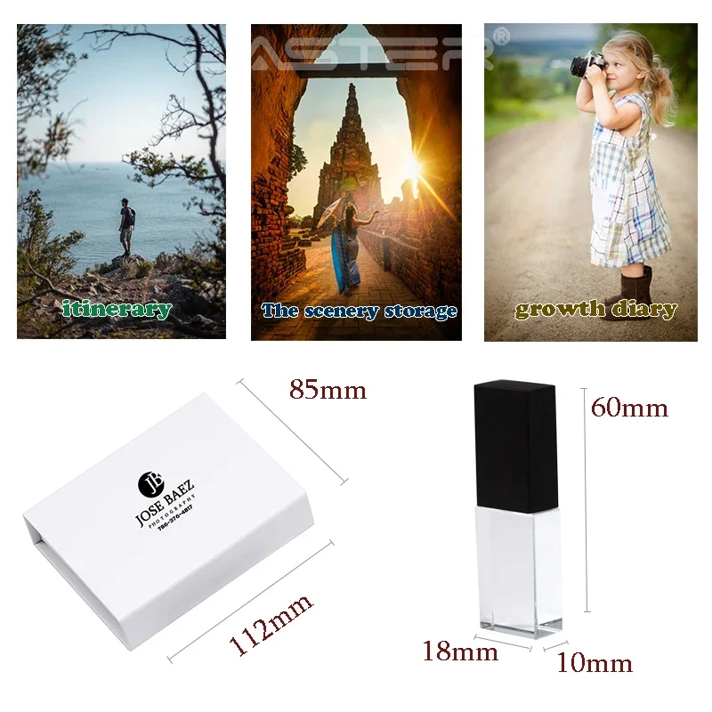 Wholesale Crystal USB 3.0 Flash Drive 128GB Gold Pen Drive 64G Rose Gold Memory Stick Free Custom LOGO Wedding Photography Gifts