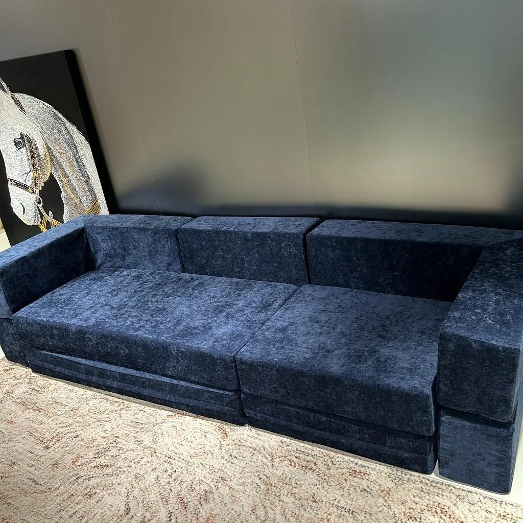 Modular Sectional Folding Sofa Bed-Modern Luxury Eco-Friendly Upholstered Fabric Apartment & Villa Living Room Furniture