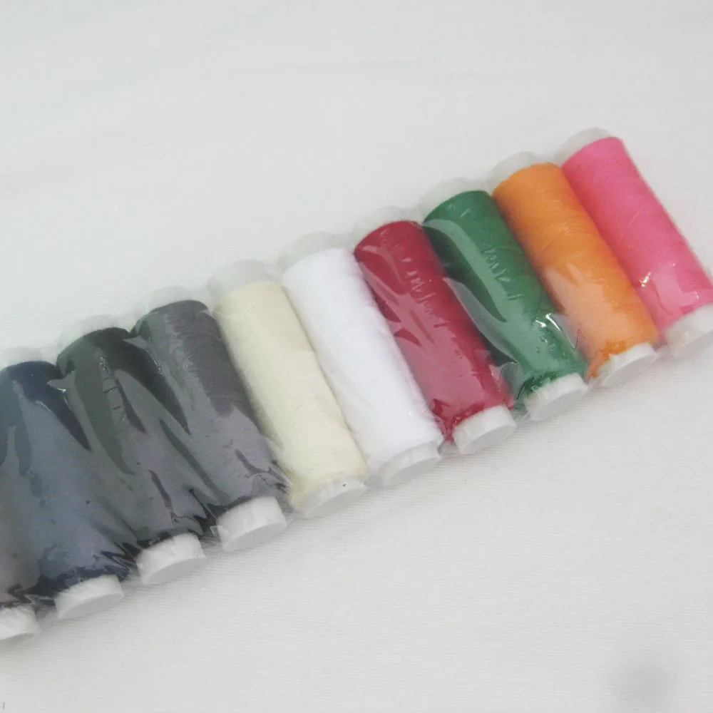 Mix 10 Colors Thin Cotton Threads About 200 Meters/Color Tailors DIY Clothes Sewing Accesories