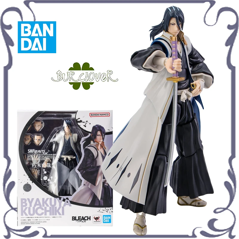 

BANDAI Original S.H.Figuarts BLEACH Series BYAKUYA KUCHIKI Anime Action Figure Toys Collectible Model Ornaments Gifts In Stock