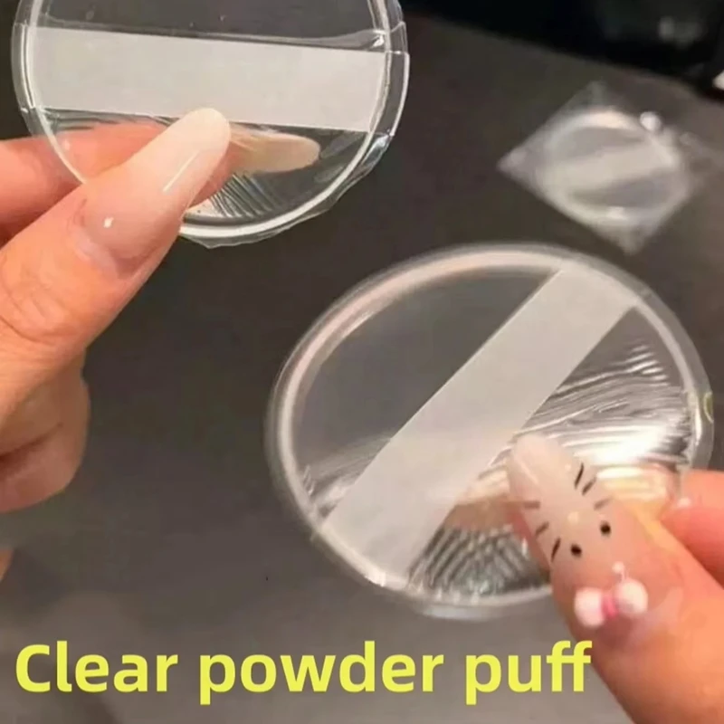 New 1/2Pcs Silicone Makeup Sponge Water-Based Crystal Jelly BB Cushion Puff Transparent Makeup Foundation Sponge Non-Absorbing