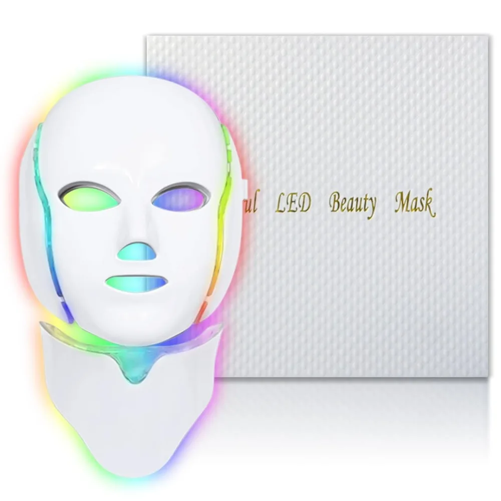 

7 Colors LED Face Mask Light Therapy, Led Face Mask Light Therapy At Home, Blue Red Light Therapy Mask for Face