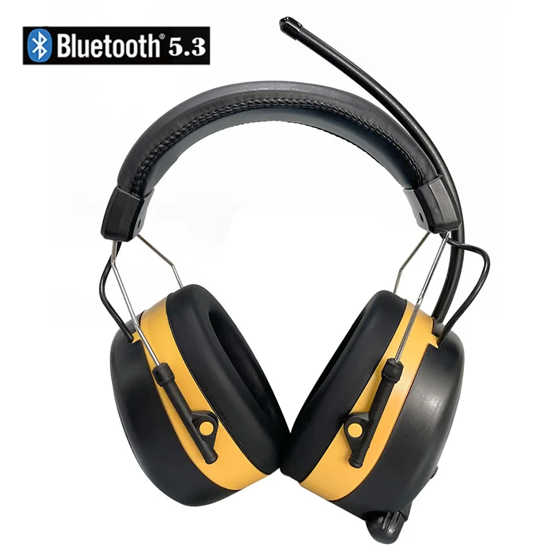 新しいアップグレードされた-53bluetooth-am-fm-ラジオヘッドフォン、デジタルディスプレイ、耳保護ノイズリダクションイヤーマフ聴覚プロテクター