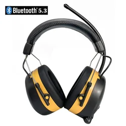 NEW Upgraded 5.3Bluetooth AM FM Radio Headphone with Digital Display,Ear Protection Noise Reduction Earmuffs Hearing Protector