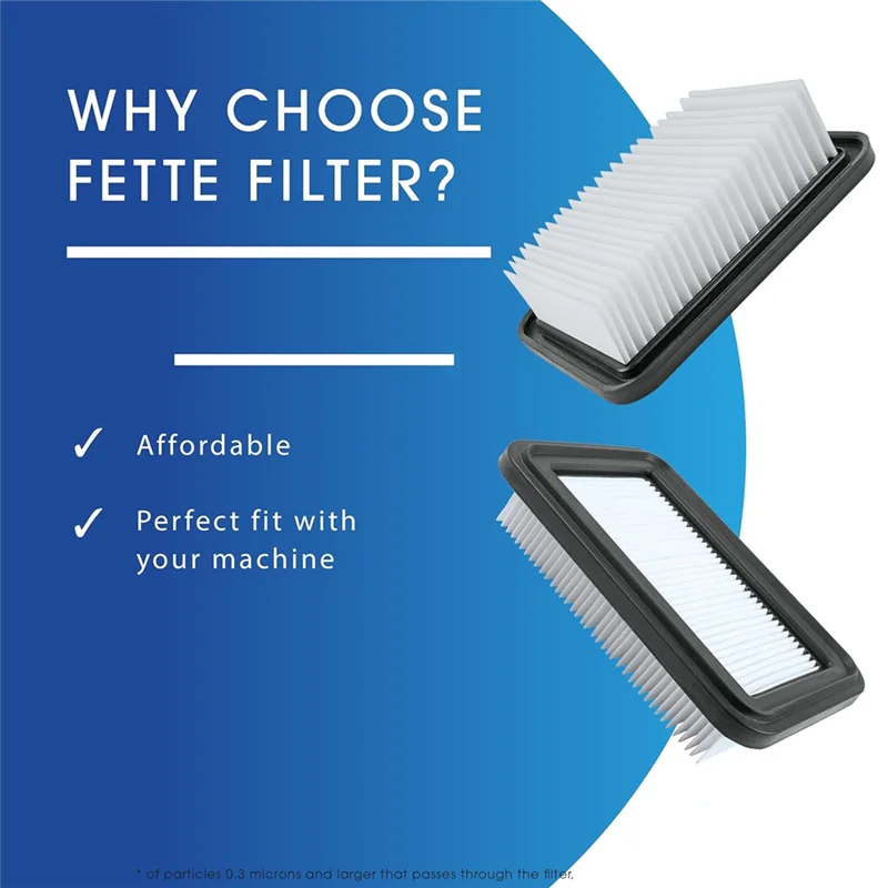 2 pces para w107418351 extrator de poeira vácuo principal filtro plano vc4210, para 49-90-1953 extrator de poeira Filter-A77G