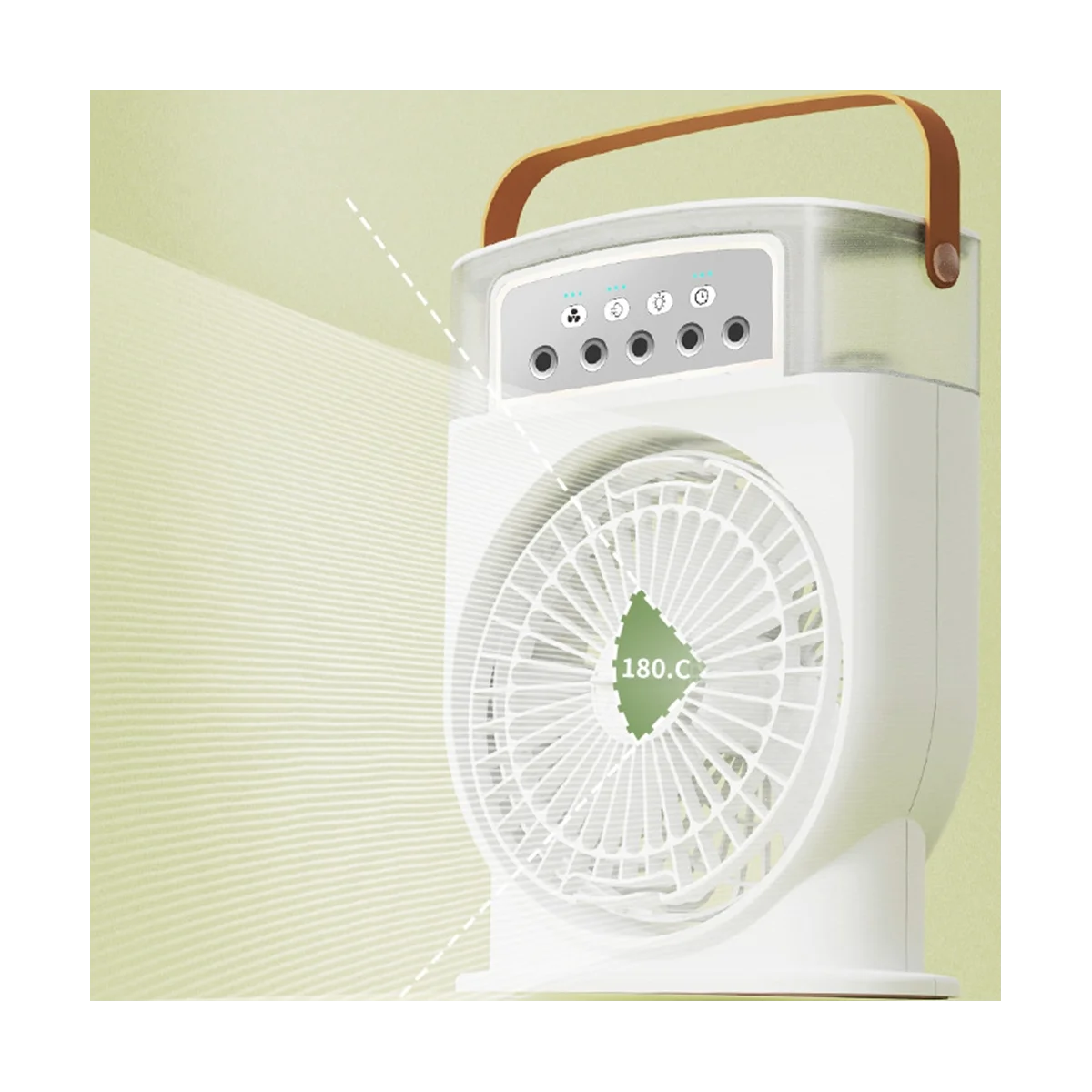 Portable Air Conditioner Fan 5-Hole Spray Air Cooing Mini Personal Fan Electric Fan Humidifier Table Fan -C-ABLM