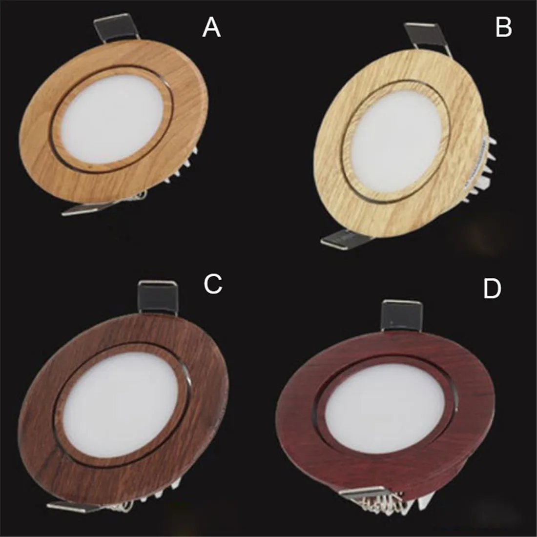 Lámpara led de techo de madera, iluminación moderna de 5W, ajustable, para sala de estar, dormitorio y baño