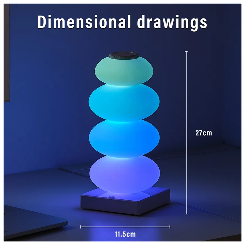 ABBO-DIY RGB LED Light Touch Switch Bedroom Bedside Table Decorative Lamp 16 Color Multi Step Lighting Steplight