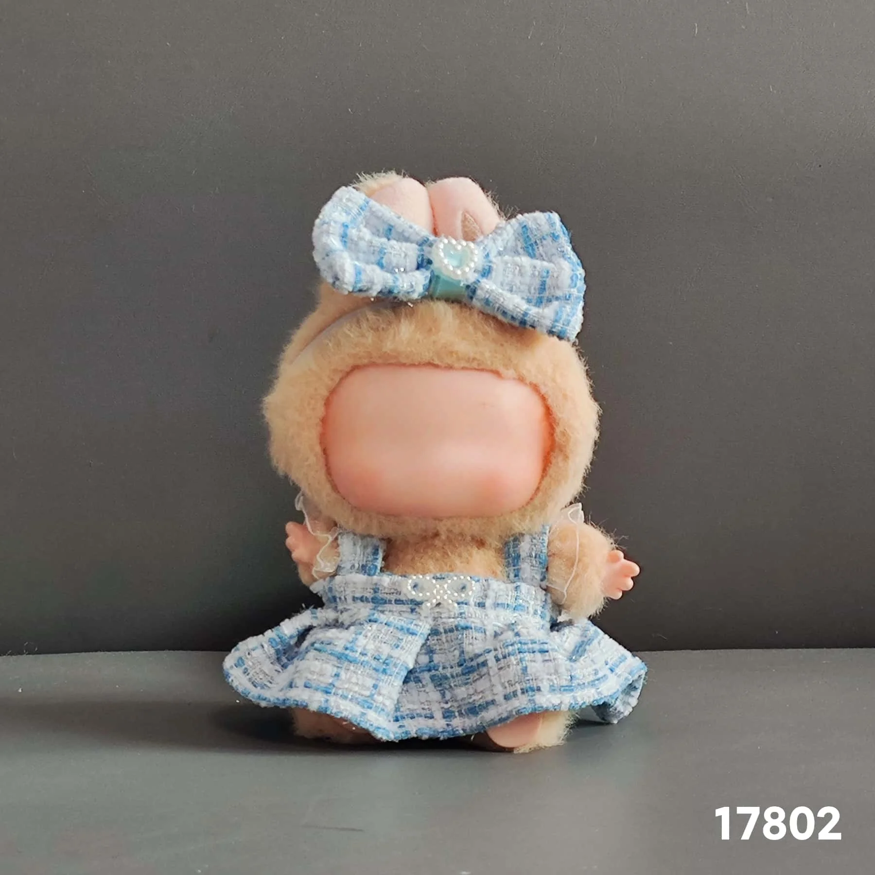 مجموعة أزياء الدمية القطيفة مقاس 17 سم - مجموعة تنورة دمية مصغرة وجميلة وجميلة، ملابس وإكسسوارات ذاتية الصنع هدية لـ Labubu