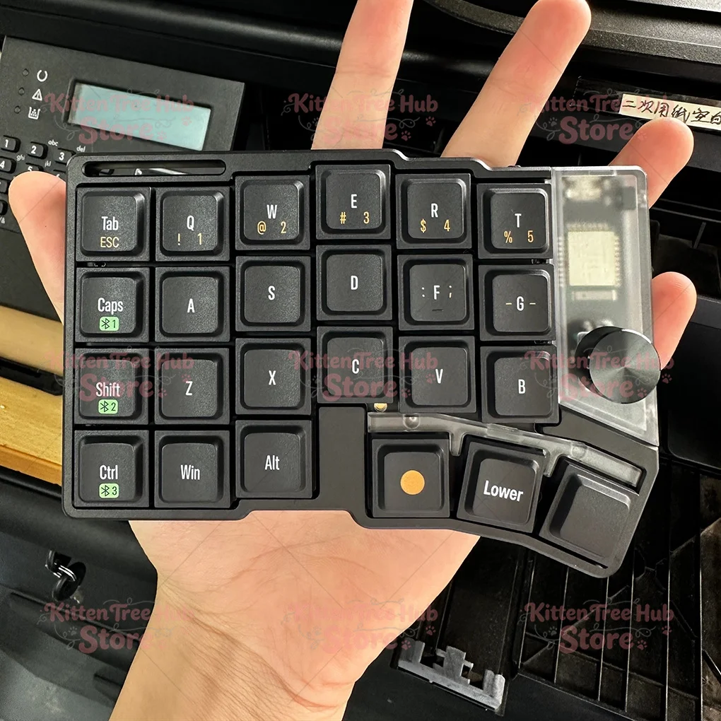

Suitable for Split Keyboard with Knob Wireless Dual Mode Low Profile CNC Aluminum Case Mechanical Keyboard Support Vial