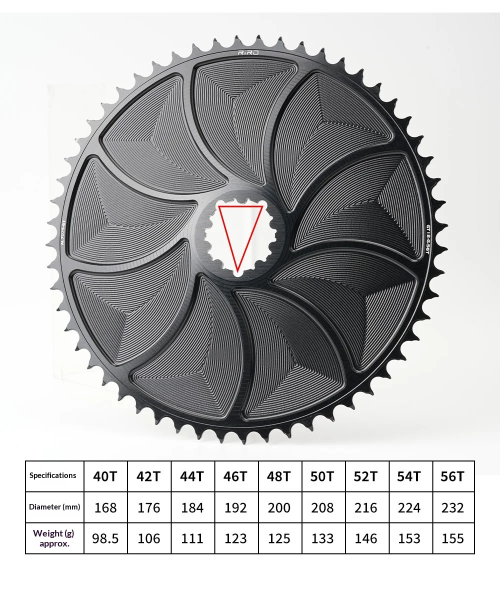 RIRO 3-Bolzen Direktmontage Fahrradkettenblatt Rennrad Narrow Wide Kettenrad 1mm Offset Rennrad Gravel Bike Kettenblatt für SRAM – Detail 10