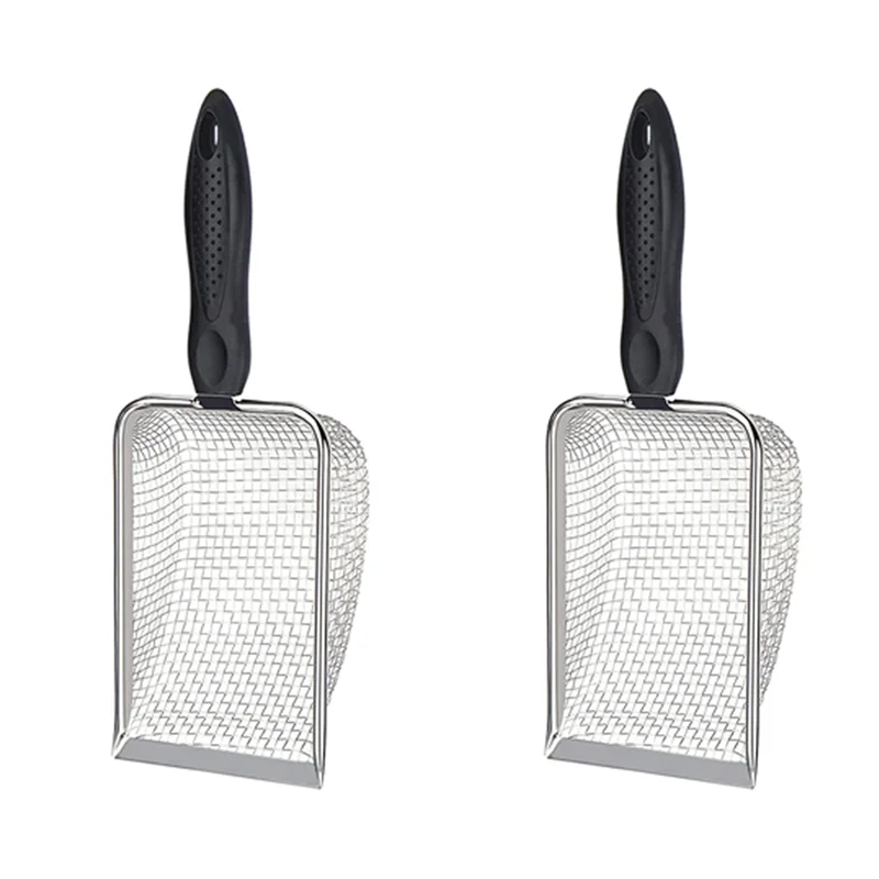 Pelle à mailles de plage A04F-2X pour la collecte de coquilles, sable filtrant pour enfants pour la ramassage des coquilles tamis Dipper