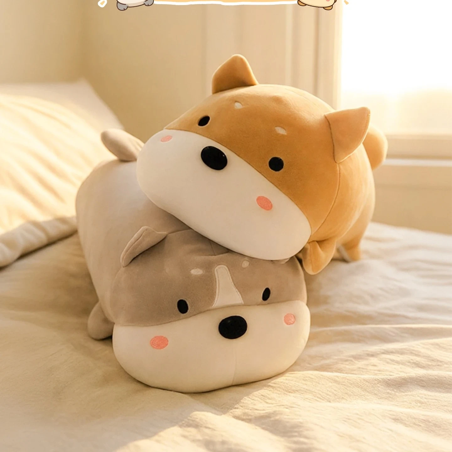 

2025 Genuine Cute Puppy Plush Toys Cute Creative Shiba Inu Soft Stuffed Doll Pillow Children's Birthday Christmas Gift