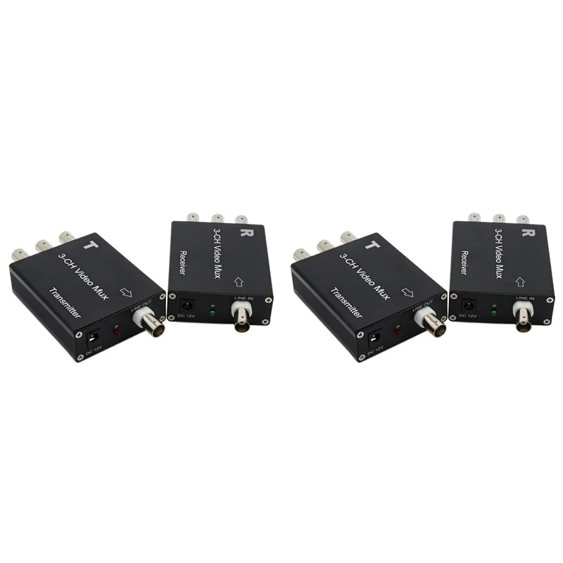 

N82R 6X 3-Way Video Multiplexer, Analog Surveillance Signal One-To-Three Overlay, Multi-Channel Camera One-Line Communication