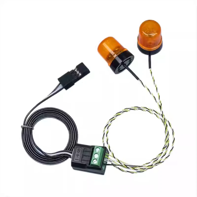 Yellow 360 Degree Rotating Lamp XZD-02G Toy For 1/14 Tamiya RC SCANIA Warning Light  Engineering Operation Dump Truck Model