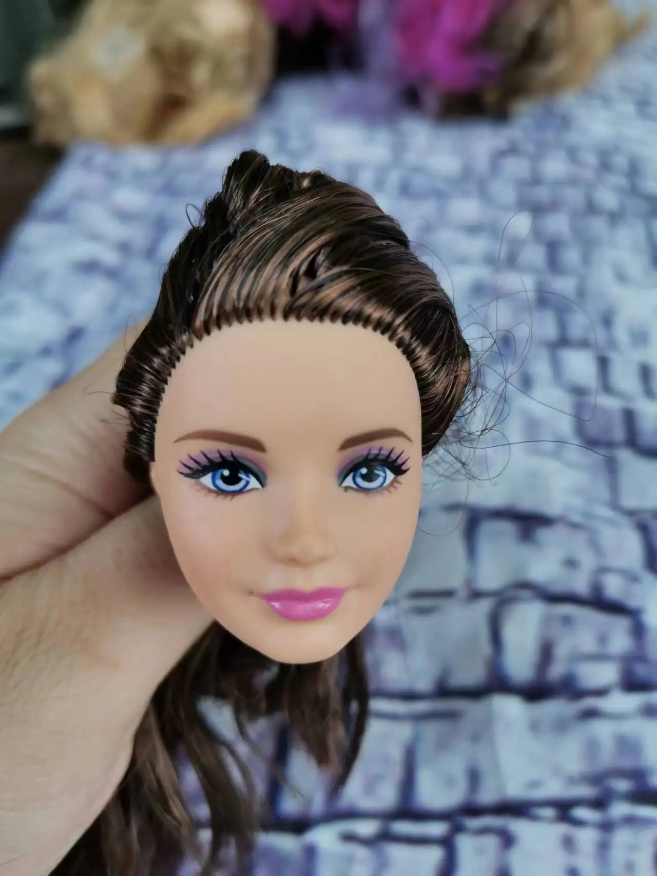 1/6 27cm doll barbi head gift for girl collection toy with hair baby head make-up many choices are constantly update barbi qian