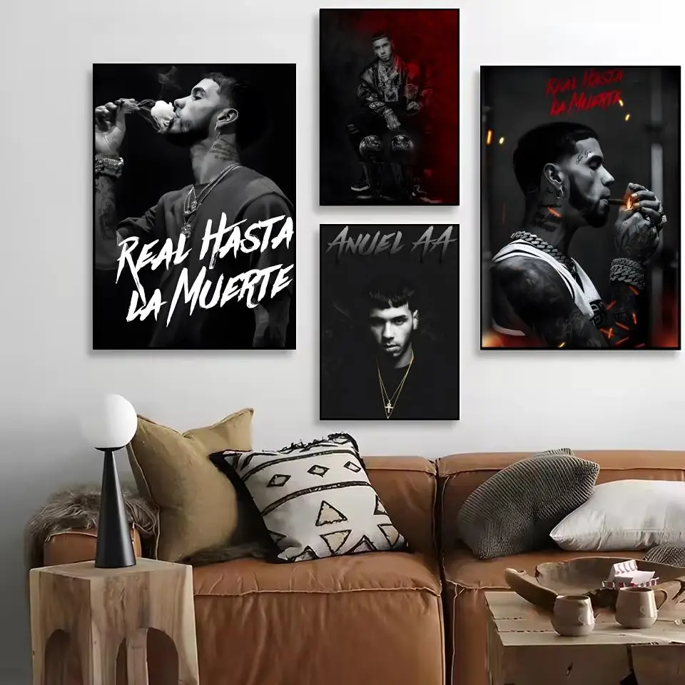 Rapper Singer A-Anuel AA Painting Calligraphy Home Bedroom Waterproof Canvas Poster Unframed Wall Art Print Decoration Mural